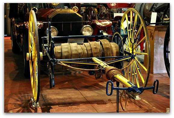 Half of one of the original fire vehicles used in San Francisco