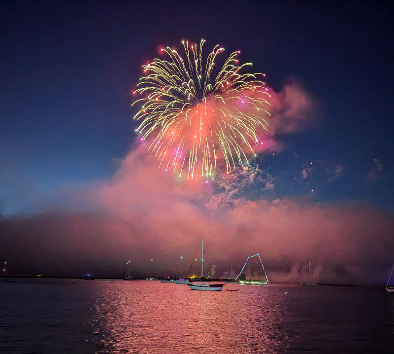 Fireworks over the SF Bay for 4th of July