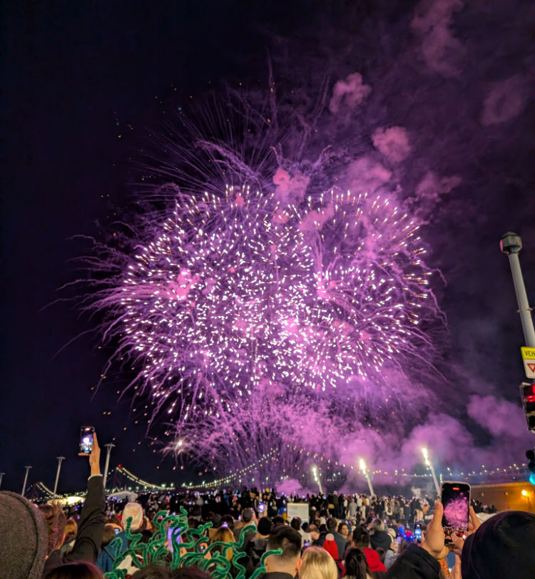 Fireworks on the Embarcadero for NYE