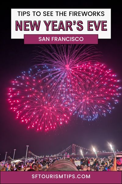 Fireworks over the San Francisco Bay on NYE