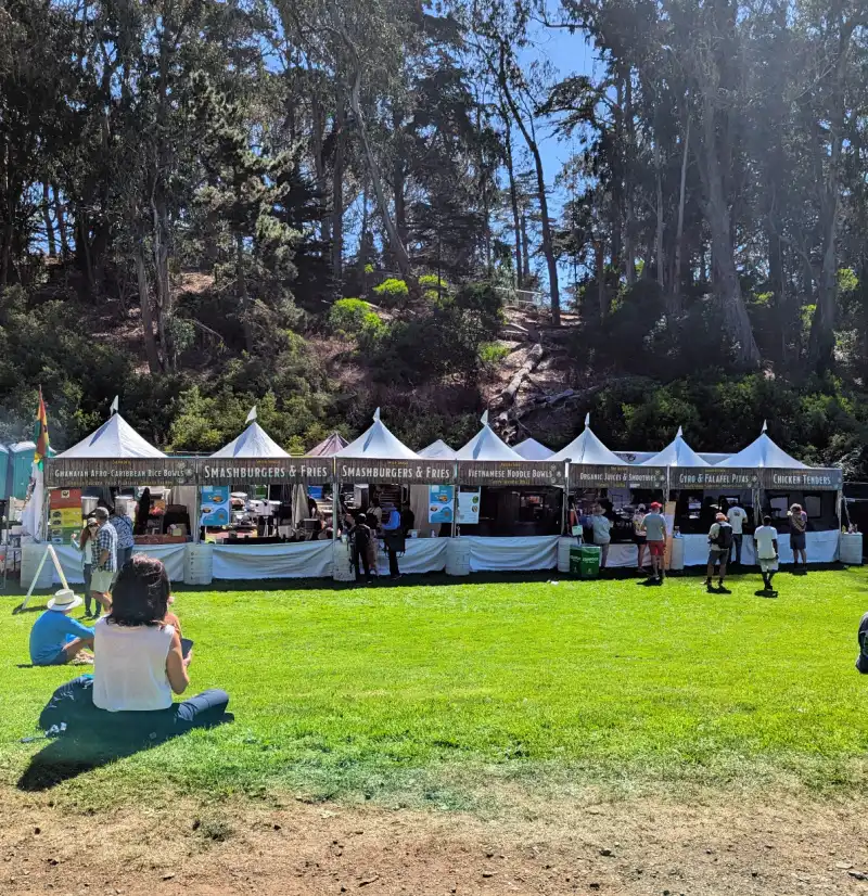 Food Vendors in Golden Gate Park at the HSB Festival