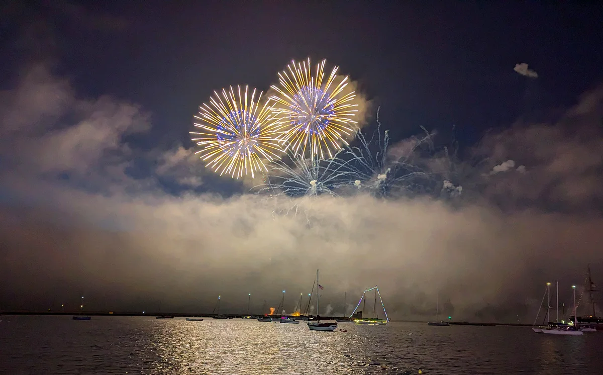 Fireworks over the SF Bay on Fourth of July