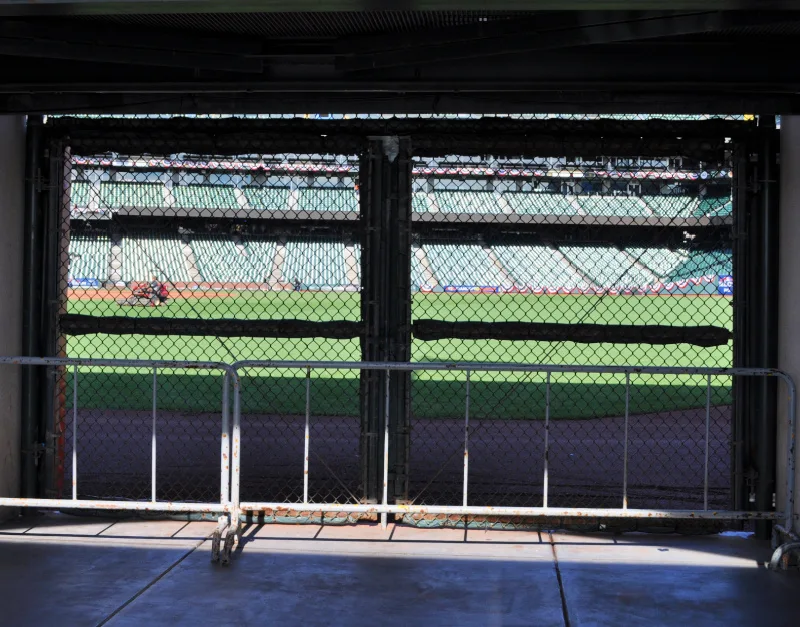 The free viewing area at Oracle Park The free viewing area at Oracle Park