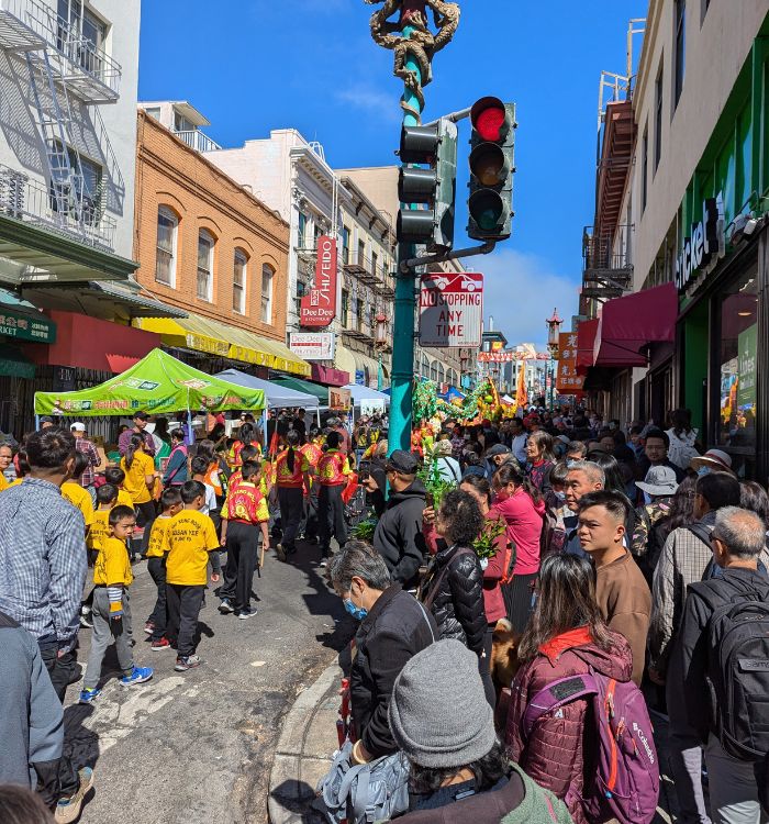 Parade along Grant Avenue in San Francisco