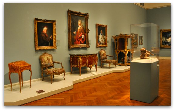 A French furniture display at the Legion of Honor in San Francisco