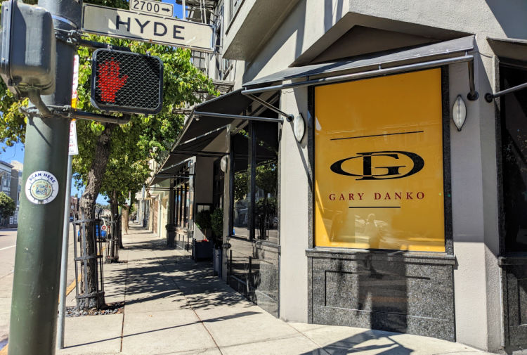 Outside Gary Danko in Fisherman's Wharf