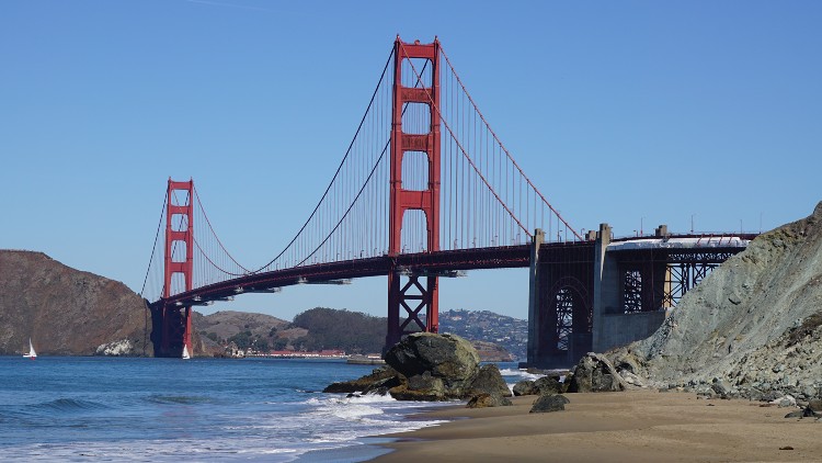 View of the GGB from Marshall's Beach