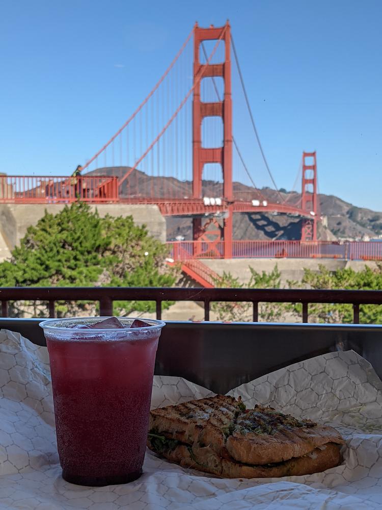 The view from inside the Round House Cafe.
