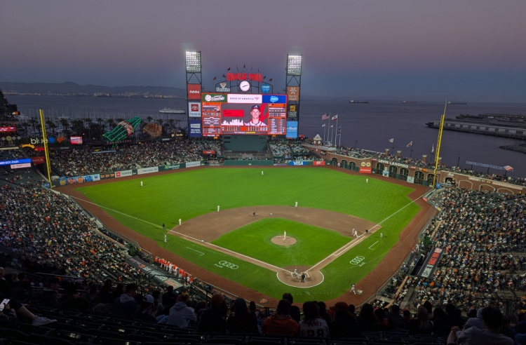 Giants playing at Oracle Park in San Francisco Giants playing at Oracle Park in San Francisco