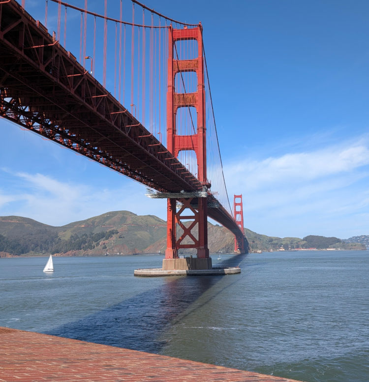 A view of the Golden Gate Bridge from Fort Point