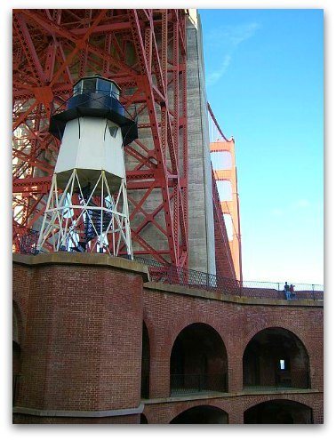 The Golden Gate Bridge from Fort Point in SF