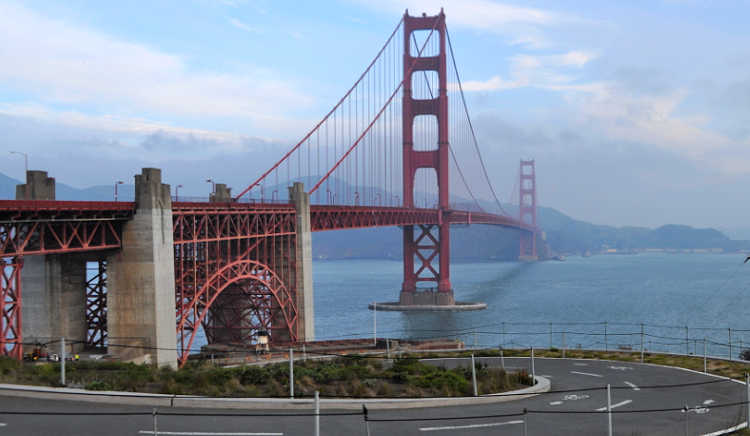 Golden Gate Bridge with fog