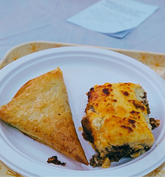 Food at the fall Greek Festival in San Francisco