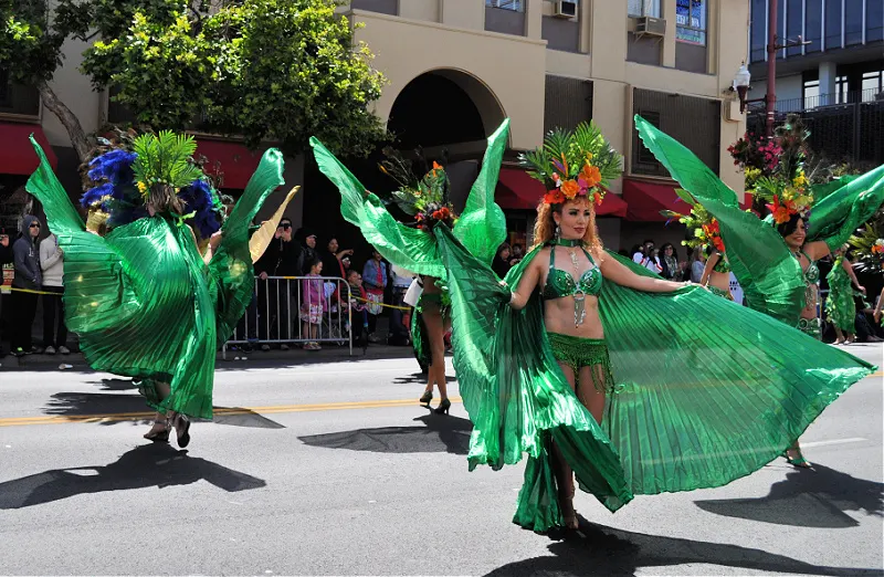 Performers at the Carnaval Festival and Parade in May in San Francisco
