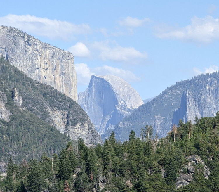 A view of Half Dome from Yosemite Valley A view of Half Dome from Yosemite Valley