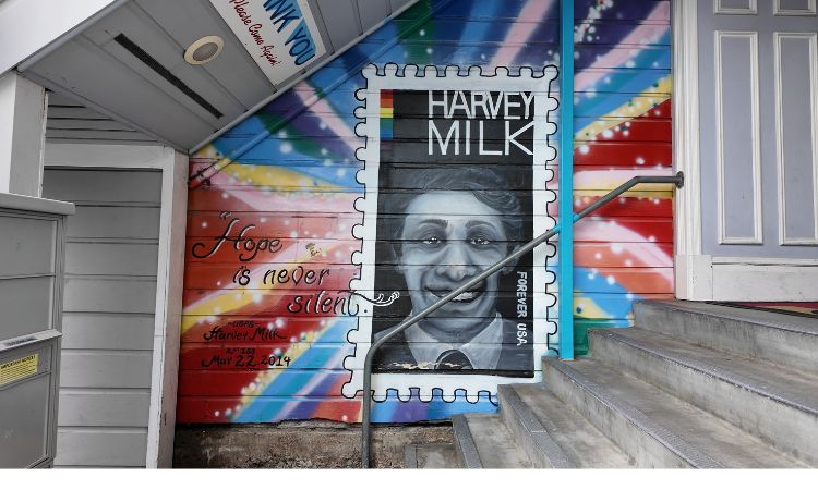 Harvey Milk mural in the Castro District in San Francisco