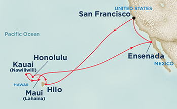 california to hawaii cruise one way