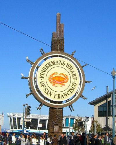 Fishermans Wharf sign