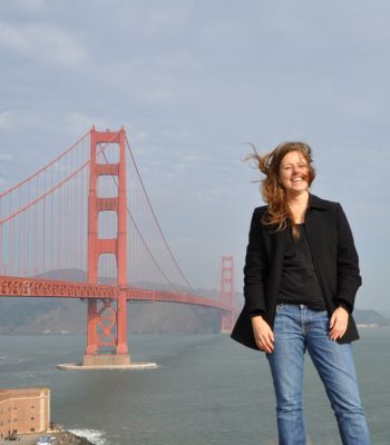Jill at the Golden Gate Bridge