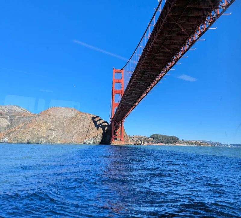 View from inside the boat on the San Francisco Bay Cruise View from inside the boat on the San Francisco Bay Cruise