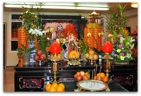 An alter inside the Ma Tsu temple in SF's Chinatown