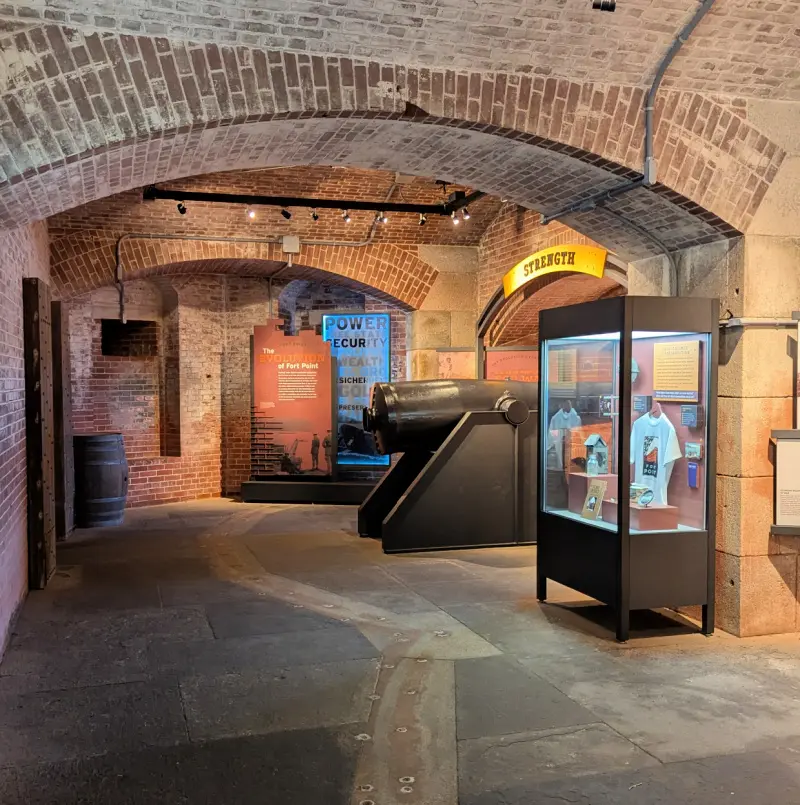 Inside Fort Point National Historic Site