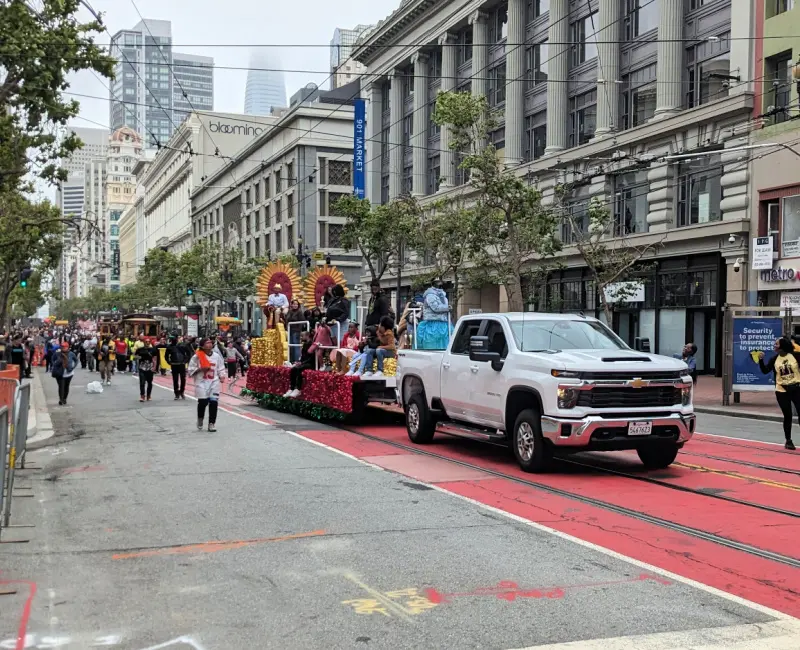 Juneteenth Parade down Market Street in June