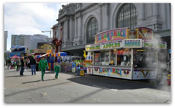 The kids area at the SF St Patrick's Day Festival