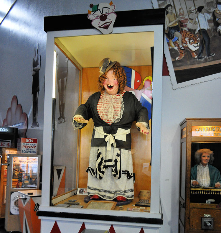 Laffing Sal near the front of Musee Mecanique in Fisherman's Wharf