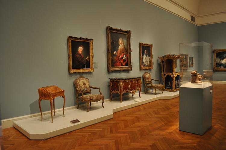 A French furniture display at the Legion of Honor in San Francisco