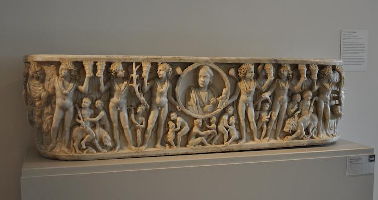 A sarcophagus at the Legion of Honor in San Francisco