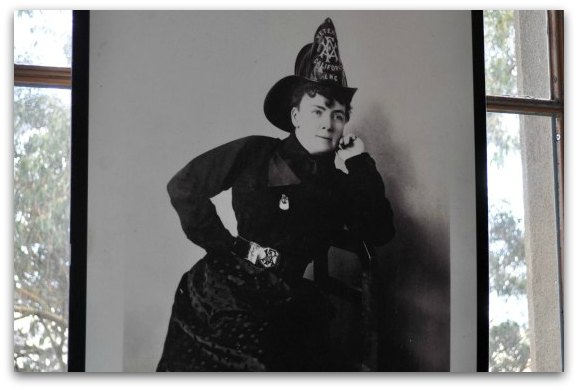 The picture of Lillie Hitchcock Coit hanging in Coit Tower