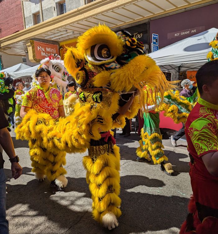 Lions Dancers at the Chinatown Autumn Moon Festival