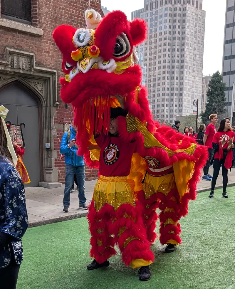 Lion Dancers during the Chinese New Year Celebrations in San Francisco