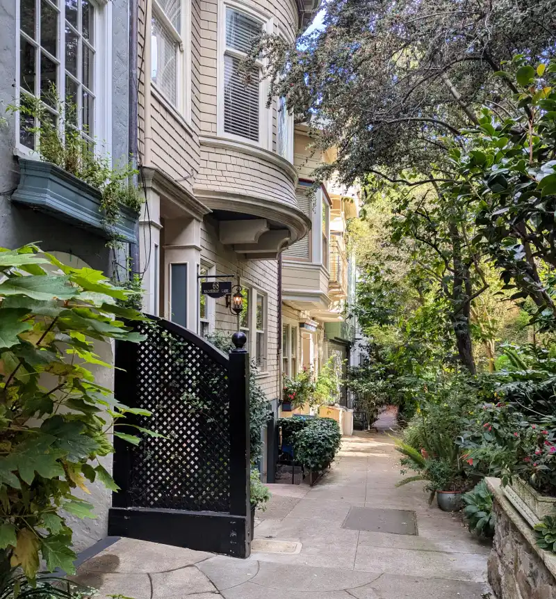 A look down Macondray Lane A look down Macondray Lane