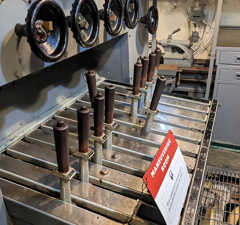 Maneuvering Room in the USS Pampanito