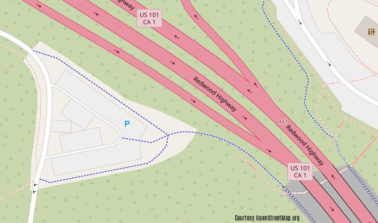 Map of Western Lot Along Highway 101