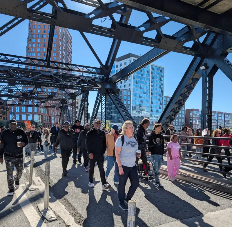 MLK Marade over Lefty O'Doul Bridge