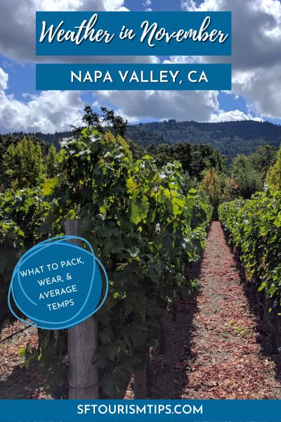 Napa Weather in November Pin