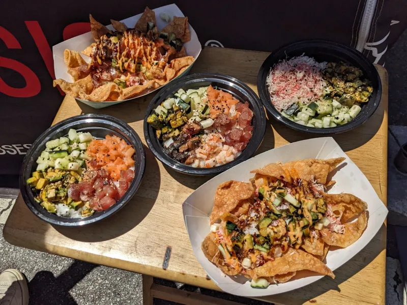Some of the food at the Food Fest during the Nihonmachi Festival