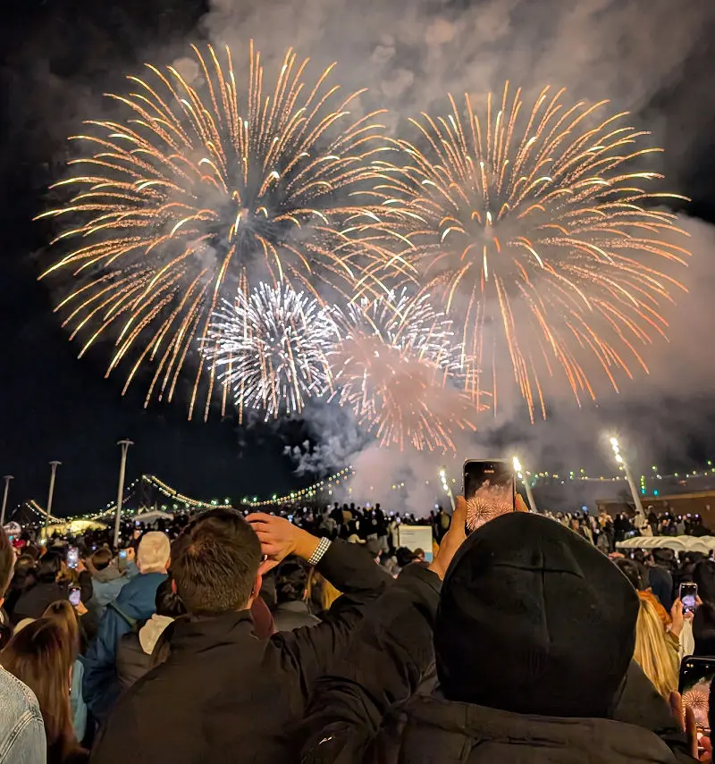 NYE Fireworks on the SF Bay