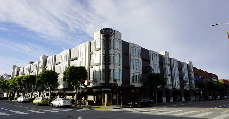 Four story Hotel Zoe in San Francisco.
