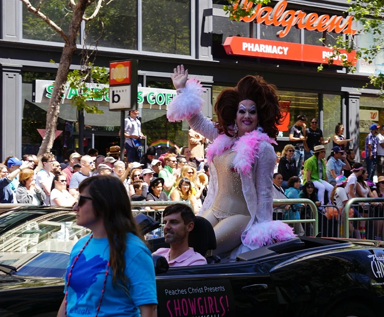 Peaches Christ in the Pride Parade in San Francisco