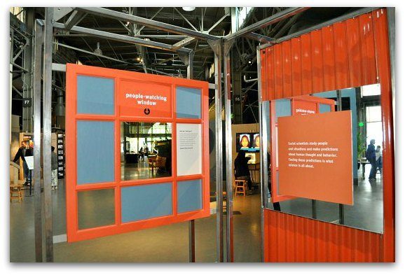 A people watching window in the West Gallery