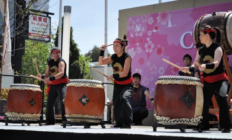 Performers at the annual Cherry Blossom Festival in San Francisco
