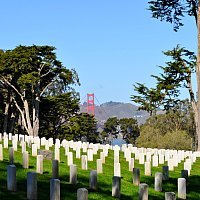 View of the Golden Gate Bridge from the National Cemetery View of the Golden Gate Bridge from the National Cemetery
