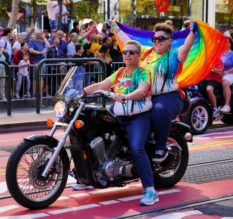 Dykes on Bikes at the Pride Parade in San Francisco