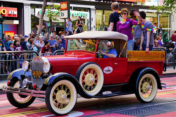 Red and White Fleet in the Pride Parade