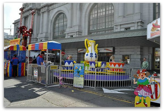 One of the rides at the Saint Patrick's Day Festival in SF