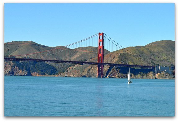 Sail Boat near the Golden Gate Bridge